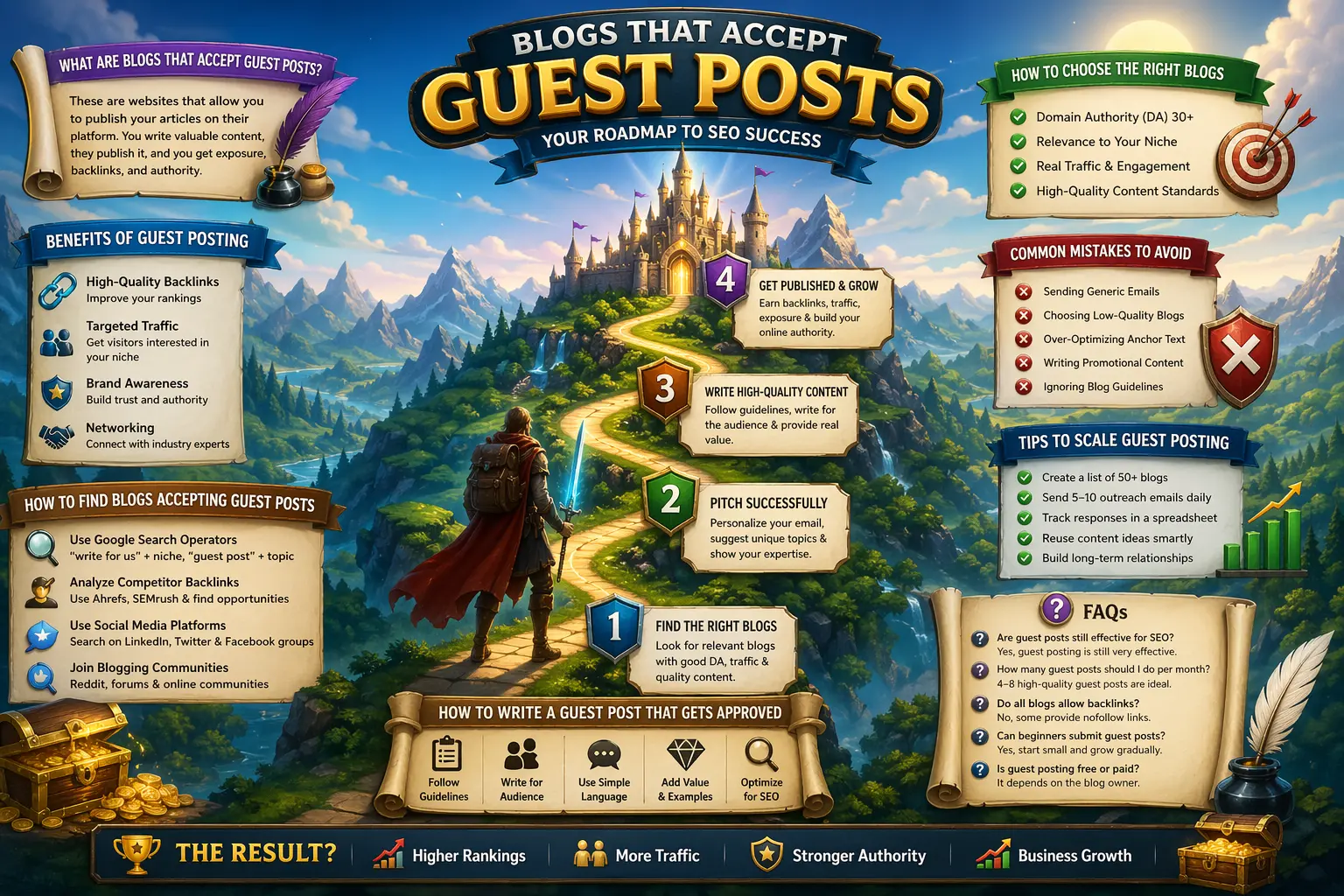 Step by step guest posting workflow from finding blogs to publishing content