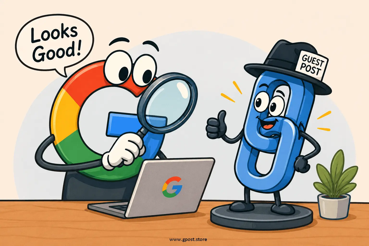 Does Google count guest post backlinks SEO evaluation process diagram