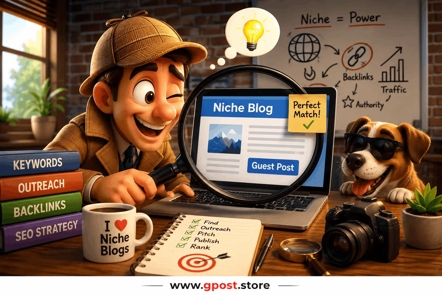 How to find niche blogs for guest posting outreach process diagram