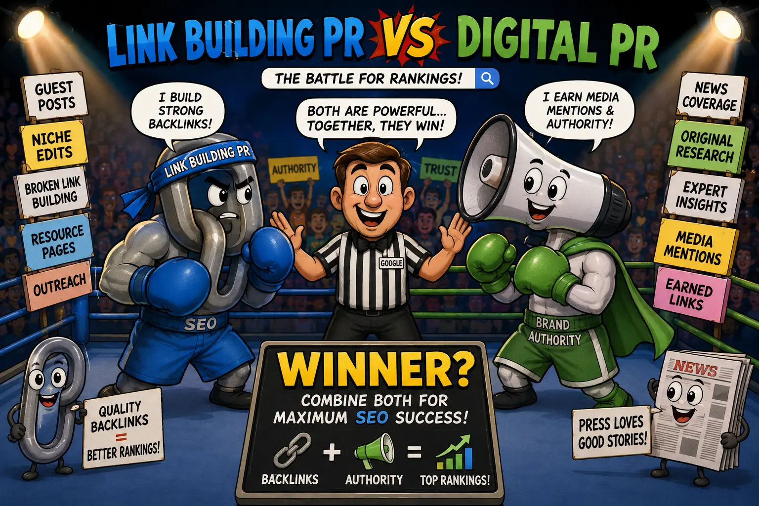 Digital PR vs blogger outreach comparison for SEO
