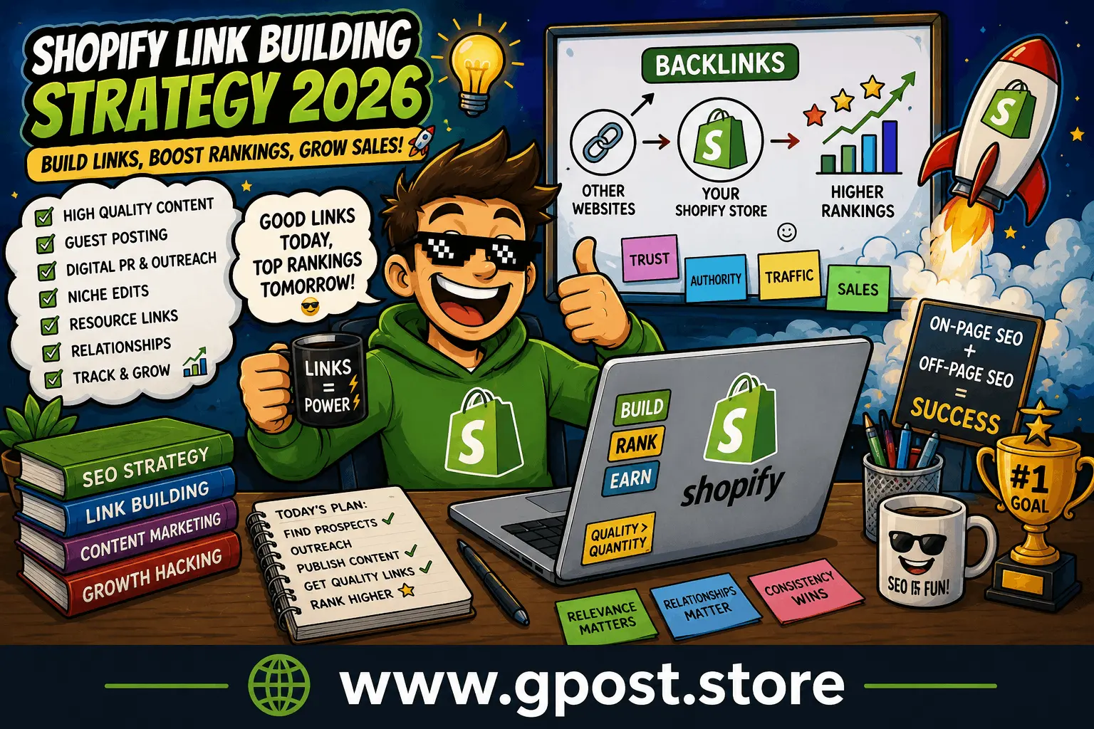 Shopify backlinks increasing website authority