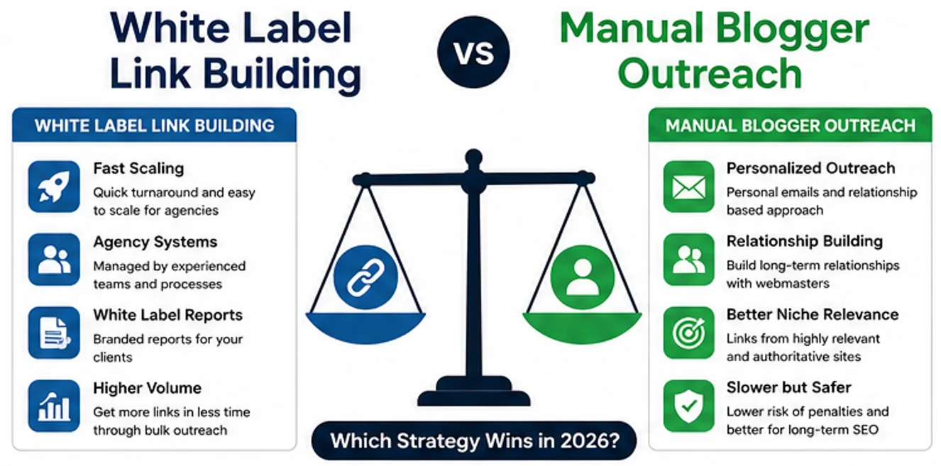 White Label Link Building vs Manual Blogger Outreach Comparison